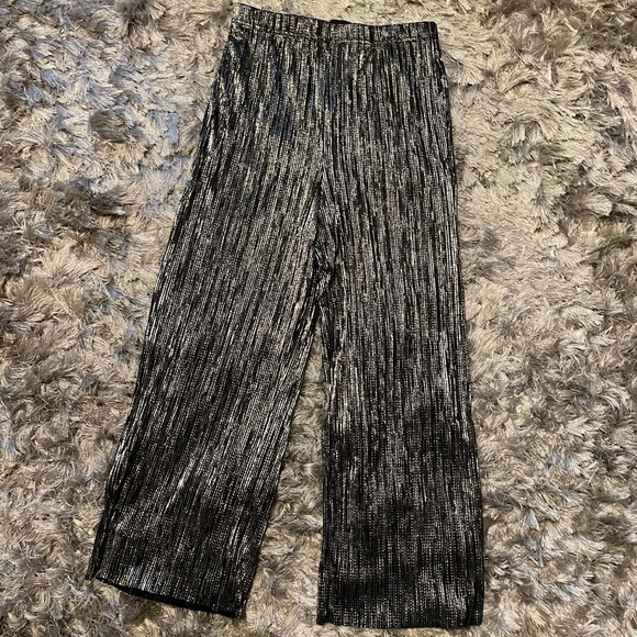 TOPSHOP metallic cropped pant - Picture 1 of 2